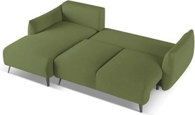 Divano angolare verde (con penisola a sinistra) Malie – Makamii