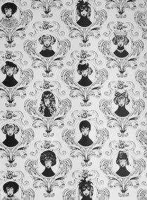 Studio Lisa Bengtsson Carta da parati Tillsammans - Black