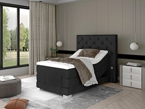 Letto motorizzato singolo boxspring Tokyo - Tessuto nero