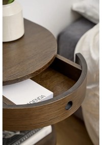 Comodino colore naturale scuro con effetto rovere Paron – Actona