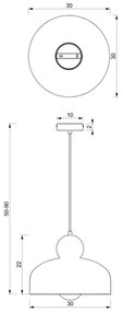 Lampadario su filo HARALD 1xE27/60W/230V bianco