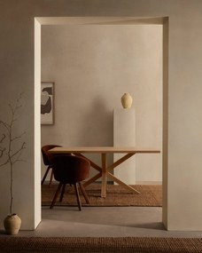 Kave Home - Quadro astratto Torroella bianco e marrone 60 x 90 cm