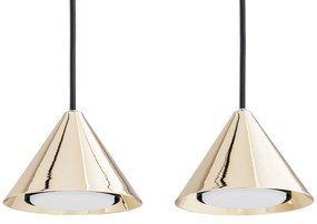 Sospensione Minimal Skadi 3 Luci In Acciaio Oro