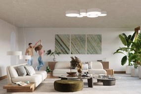Plafoniera Tonda in PVC da Soffitto 3xE27 ARENA 45 Bianca da interno