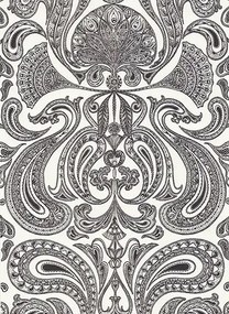 Malabar - Designtapete von Cole and Son - Offwhite/ Schwarz