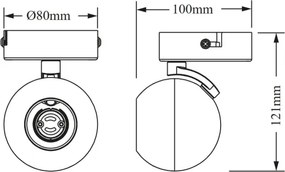 Osram - Faretto SPOT SPHERAL 1xGU10/6W/230V nero