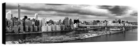 Stampa su tela Panorama citta' b&w, multicolore 160 x 60 cm