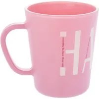 Tazza in vetro 370 ml scritta Happy Glassy