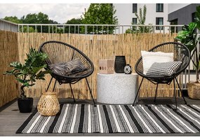 Tappeto per esterni bifacciale bianco e nero in plastica riciclata , 160 x 230 cm Zambezi - Green Decore