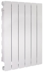 Radiatore acqua calda PRODIGE MODERN in alluminio, 6 elementi, interasse 700 mm, neutral white