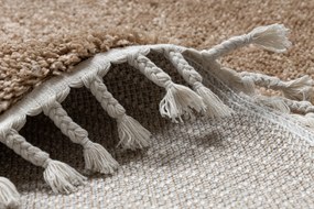 Tappeto BERBER 9000 cerchio beige Frange berbero marocchino shaggy