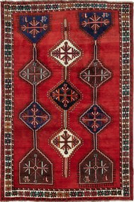Shiraz Tappeto 170x250 Rosso (Iran) Annodato A Mano
