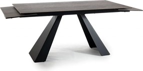 Tavolo allungabile Salvadore Ceramic marrone LEGNO/nero opaco - L180-260 cm