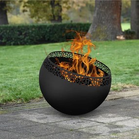 Braciere A Sfera Con Fori Nero /