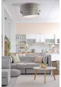 Duolla - Plafoniera DEVON 1xE27/40W/230V diametro 45 cm grigio