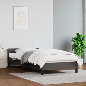 Giroletto Con Testiera Senza Materasso Grigio 80x200 Cm /