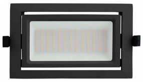 Faro LED da Incasso 44W, Foro 210x130, Nero con driver Philips Colore  Bianco Naturale 4.000K