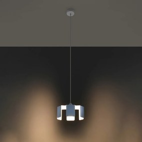 Lampada a sospensione bianca con paralume in metallo ø 24 cm Rossario - Nice Lamps