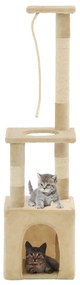 Albero per gatti con tiragraffi in sisal 109 cm beige