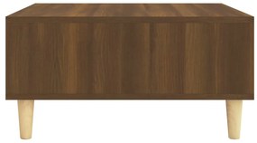 Tavolino da salotto rovere marrone 60x60x30 cm in truciolato