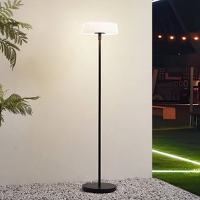 Lindby Lampada LED da pavimento Samine, nero, metallo, dimmerabile