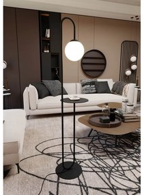 Lampada da terra in acciaio BARI LP1 E14 da interno Colore del corpo Nero