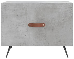 Tavolino salotto grigio cemento 50x50x40 cm legno multistrato