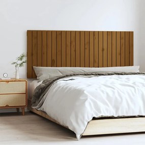 Testiera Da Parete Ambra 147x3x60 Cm İn Legno Massello Di Pino /