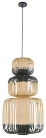 Forestier - Bamboo Lampada a Sospensione Totem 3 Nero Forestier