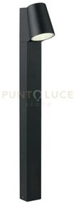 Paletto led sintesi nero in alluminio 6w 400lm 4000k ip44 62,5x7,6x...