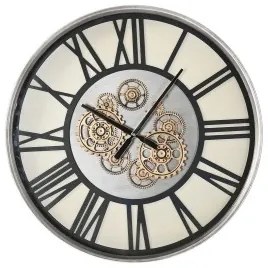 Orologio da Parete Home ESPRIT Nero Metallo Cristallo 60 x 8 x 60 cm