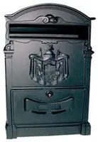 cassetta postale in alluminio per esterni residence nera - cm.25x9x41h. colore nero fer96454