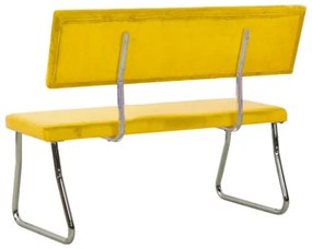 Panca 110 cm in Velluto Giallo Senape