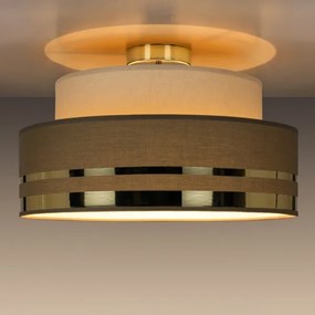 Plafoniera TAMI 1xE27/60W/230V beige/marrone/oro