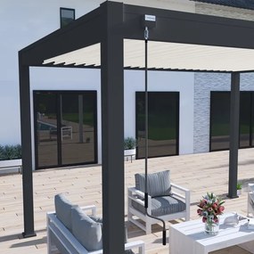 Pergola bioclimatica Ombréa autoportante 3x4M in alluminio (diversi colori)