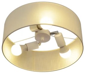 Lampadario a sospensione con supporto rigido ALBA 3xE27/15W/230V panna
