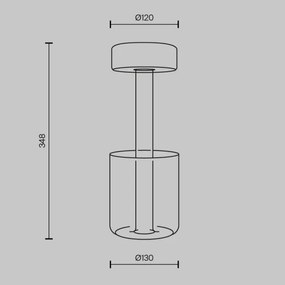 Maytoni MOD229TL-L3B3K1 - Lampada da tavolo LED dimmerabile 3W/5V nera/trasparen