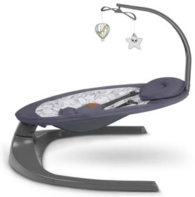 Lionelo - RALF Baby Sdraietta con Melody, 4xAA, Grey/White + Remote Control