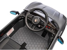 Macchina Elettrica per Bambini Porsche Taycan Turbo S 12V con Telecomando Bluetooth Luci LED e Tappetini Nero...