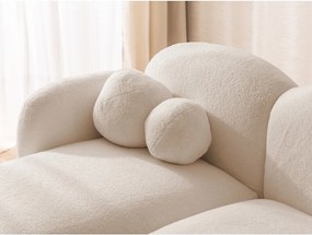 Divano angolare marrone chiaro (con penisola a sinistra/con chaise lounge) con rivestimento in bouclé Orbit – Ropez