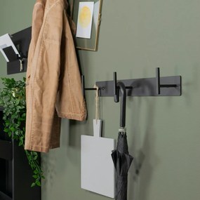 Attaccapanni da parete nero in metallo 44 cm Chapman – Spinder Design