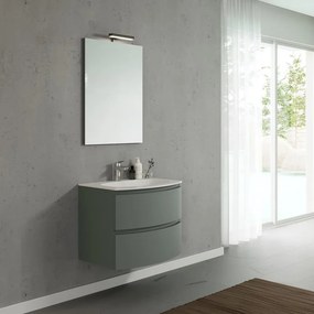 Base porta lavabo Armonia 70 cm verde salvia , 2 cassetti