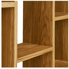 Mensola di colore naturale in rovere massiccio con ripiani multipli 15 cm Townsville – House Nordic