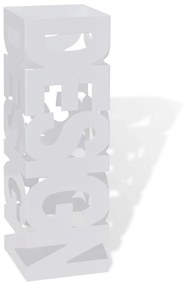 Portaombrelli Bastoni Passeggio Quadrato Acciaio 48,5 Cm Bianco /