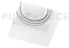 Faretto attica orientabile incasso 1 luce bianco in gesso attaccogu...