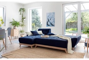 Divano letto blu navy divano angolare variabile Dazzling Daisy - Miuform