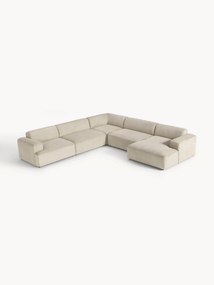 Divano angolare in velluto a coste Melva