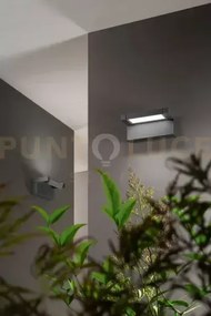 Applique in alluminio antracite opaco display led 20w cct 3000k 400...