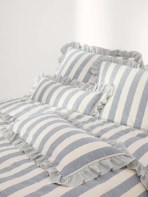 Copripiumino in lino e cotone con volant Posie