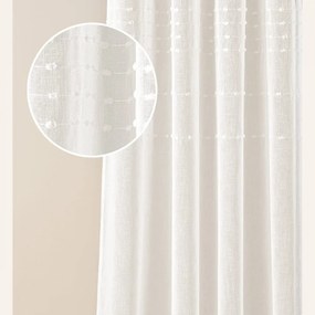 Tenda moderna color crema  Marisa  con nastro appeso 300 x 250 cm